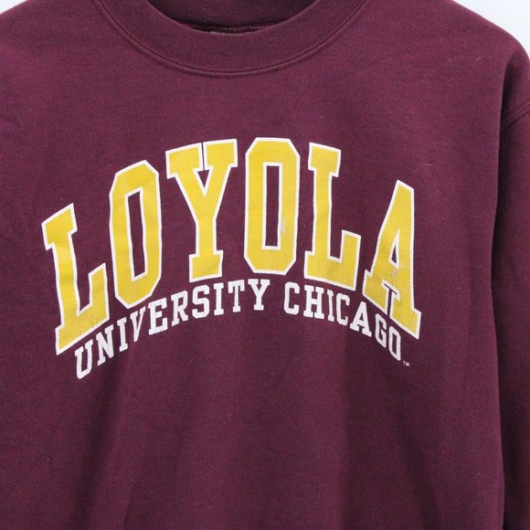 Vintage Gildan Sweatshirt Womens Red Pullover Loyola University Chicago Small S - Picture 2 of 9